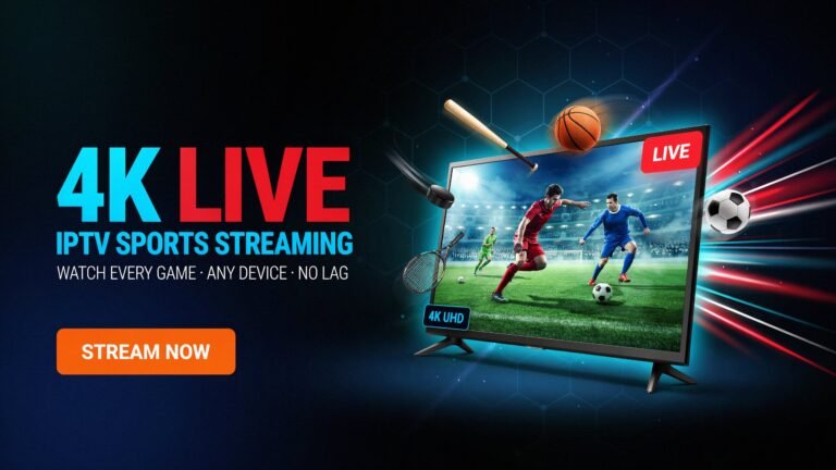 4K LIVE IPTV sports stream with stable connection indicators